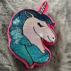 unicorn flip sequins pillow